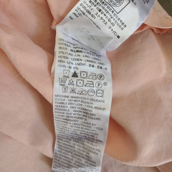 NWT Levi's Made & Crafted collection Villa Blouse. Orig. $248 Color coral - Picture 7 of 10